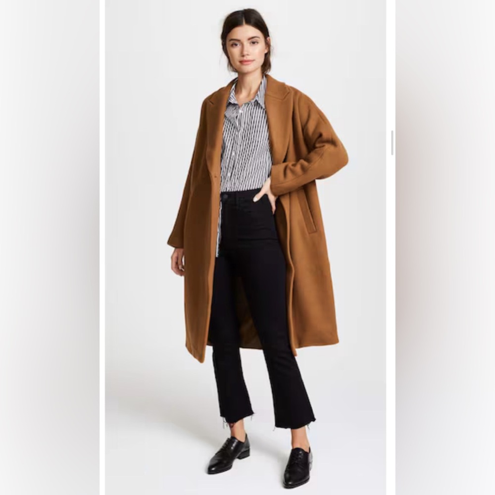 Madewell Atlas Cocoon Coat NWT SIZE 00 - Camel Wool Blend